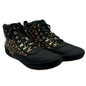 KEDS Black Leopard Scout II High Tops Sneakers Waterproof Rain Boots Size 7.5